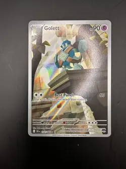 Pokemon TCG Golett 122/086 Sv: Black Bolt Illustration Rare Full Art Holo 90 HP - Image 1