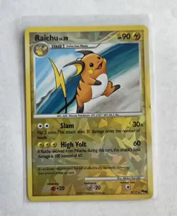 Pokemon TCG Raichu POP Series Promos 9 3/17 Rare Cracked Ice Holo - Image 3