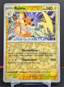 Pokemon Raichu #064/193 English Paldea Evolved Reverse Holo - Image 1