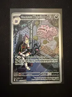 Pokemon TCG Team Rockets Weezing Illustration Rare Destined Rivals 199/182 NM - Image 1