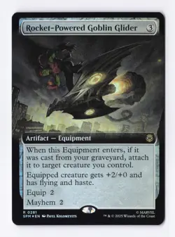 Rocket-Powered Goblin Glider (Extended Art) (Foil) MTG Marvel's Spider-Man (SPM) - Image 1