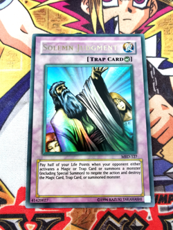 Solemn Judgment mrd-127 *FADED* Unltd Ed (M/NM+) Ultra Rare Yu-Gi-Oh! - Image 1