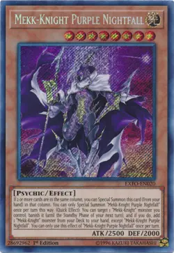 Yugioh! HP Mekk-Knight Purple Nightfall - EXFO-EN020 - Secret Rare - 1st Edition - Image 1