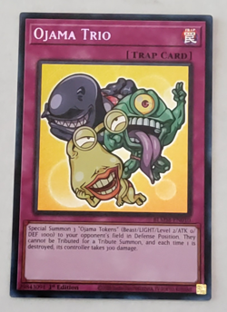Yu-Gi-Oh Ojama Trio 1st Edition Secret Rare BLMM-EN010 - Image 1