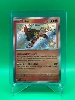 Entei 112/091 Shiny Rare Paldean Fates Pokemon Near Mint - Image 1