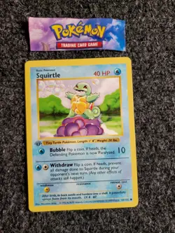 Squirtle - 63/102 - Common 1st Edition Base Set - Pokemon Card - NM - Image 1