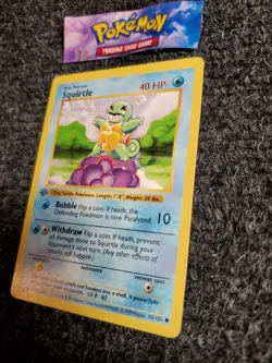 Squirtle - 63/102 - Common 1st Edition Base Set - Pokemon Card - NM - Image 2