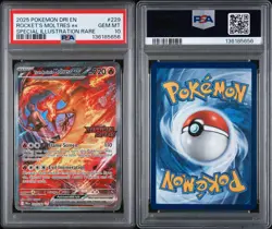 Pokemon TCG: Team Rocket’s Moltres Ex 229/182 Stamped (Destined Rivals) PSA 10 - Image 3