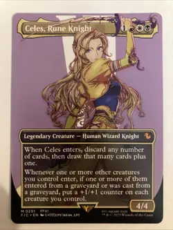 MTG Celes, Rune Knight Borderless Regular #0201 Commander: Final Fantasy M NM - Image 1
