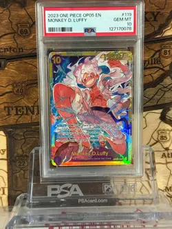 Monkey.D.Luffy (119) OP05-119 Awakening of the New Era Foil PSA 10 - Image 1