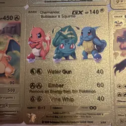 Pokemon Mega Charizard Lot Of 21 Gold Foil Fan Art Cards. Including Special Rare - Image 3
