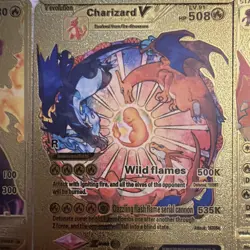 Pokemon Mega Charizard Lot Of 21 Gold Foil Fan Art Cards. Including Special Rare - Image 5