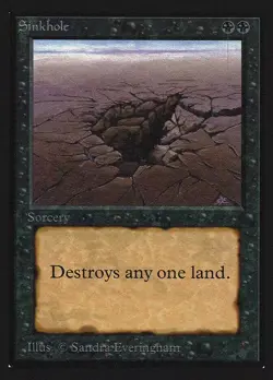 Sinkhole NM Collector's Edition MTG Magic the Gathering Black English Card - Image 1