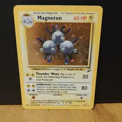 Pokemon TCG Magneton Base Set 2 9/130 Holo Rare 60HP Wizards of the Coast Card - Image 1