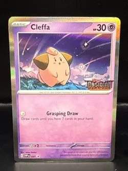 Pokemon SV: Scarlet & Violet Promo Cleffa - 037 (Prerelease) Card, NM - Image 1