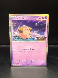Pokemon SV: Scarlet & Violet Promo Cleffa - 037 (Prerelease) Card, NM - Image 2