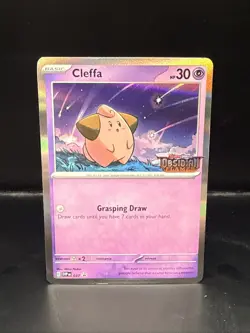 Pokemon SV: Scarlet & Violet Promo Cleffa - 037 (Prerelease) Card, NM - Image 3