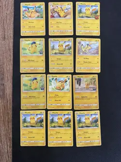 Pokemon TCG Pikachu Lot - 12 Cards - Near Mint Condition - Image 1