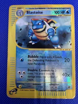 Pokemon TCG Expedition Blastoise Reverse Holo Card 36/165 Played View Photos - Image 1