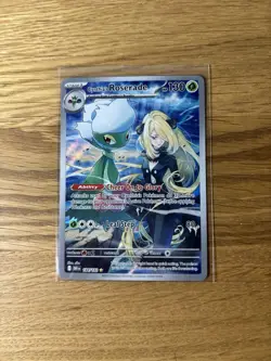 Pokemon Destined Rivals Cynthia's Roserade Illustration Card 184/182 NM+ - Image 1