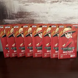One Piece OP-13 Carrying on His Will Sleeved Booster Packs (LOT Of 8) - Image 1