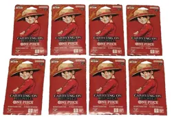 Lot Of 8 One Piece OP-13 Carrying on His Will Sleeved Booster Packs - Image 1