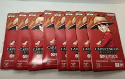 One Piece OP-13 Carrying on His Will Sleeved Booster Packs Lot of 8 Blisters - Image 1