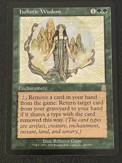 Holistic Wisdom Odyssey Green Rare Enchantment Magic the Gathering MtG - Image 1