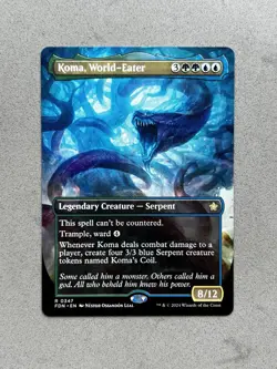 MTG - Koma, World-Eater (Borderless) #347 - Foundations FDN - NM - Image 1