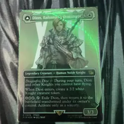 Dion, Bahamut's Dominant (Borderless) Final Fantasy Foil Rare 376 MTG FIN - Image 1