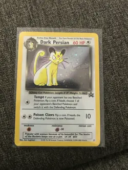 Dark Persian Holo Rare Team Rocket 17/82 Vintage Pokemon Card Promo - Image 4