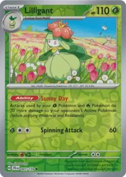 LILLIGANT 007/159 JOURNEY TOGETHER POKEMON (REVERSE HOLO, NM) - Image 1