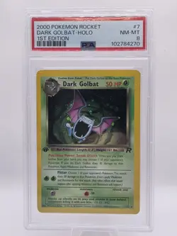 DARK GOLBAT 1ST EDITION HOLO 2000 Pokemon Team Rocket PSA 8 - Image 1