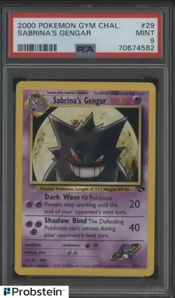 2000 Pokemon Gym Challenge #29 Sabrina's Gengar PSA 9 MINT - Image 1