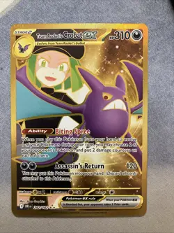 Team Rocket's Crobat ex 242/182 Hyper Rare SV10: Destined Rivals Pokemon TCG NM - Image 1