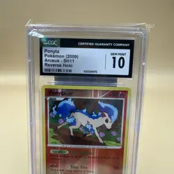2009 Pokemon Platinum Arceus Ponyta SH11 Reverse Holo CGC 10 Gem Mint - Image 2