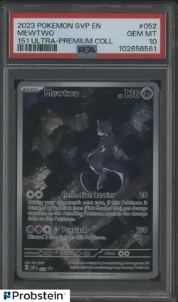 2023 Pokemon SVP EN 151 Ultra Premium Collection #052 Mewtwo PSA 10 - Image 1