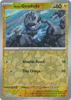 ALOLAN GEODUDE 044/159 JOURNEY TOGETHER POKEMON (REVERSE HOLO, NM) - Image 1