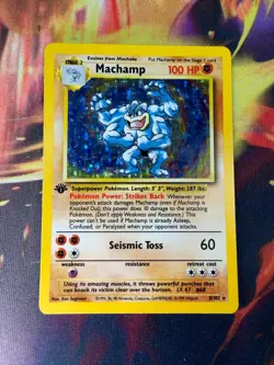 Machamp 8/102 LP Holo Rare Base Set 1999 Pokemon TCG - Image 1
