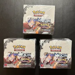Pokemon TCG Sun & Moon Burning Shadows Booster Boxes SEALED Set of 3 - Image 1