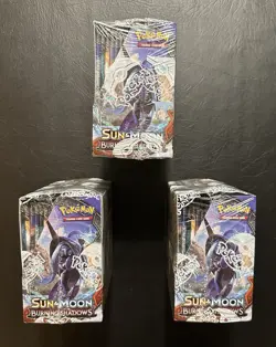 Pokemon TCG Sun & Moon Burning Shadows Booster Boxes SEALED Set of 3 - Image 2