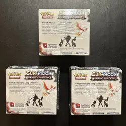 Pokemon TCG Sun & Moon Burning Shadows Booster Boxes SEALED Set of 3 - Image 3