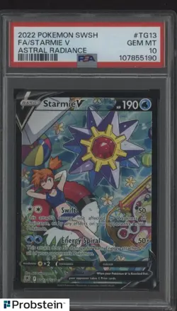 2022 Pokemon SWSH Astral Radiance #TG13 FA Starmie V PSA 10 GEM MINT - Image 1