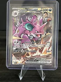 Pokemon TCG Team Rockets Nidoking EX - 233/182 Destined Rivals SIR NM - Image 1
