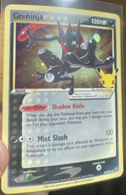 Pokemon Celebrations Greninja Gold Star – Large Swirl Holo by Pikachu Symbol 🌀 - Image 5