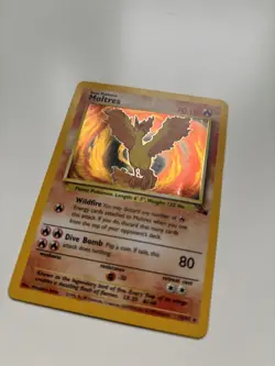 Moltres Fossil Holo Rare Pokemon TCG Card Set 12/62 Vintage 1999 - Image 2