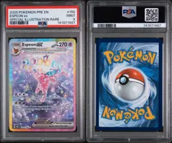 2025 POKEMON PRE EN-PRISMATIC EVOLUTIONS #155 ESPEON EX PSA 9 FAST SHIPPING - Image 3