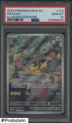 2023 Pokemon MEW EN Illustration Rare #173 Pikachu PSA 10 GEM MINT - Image 1