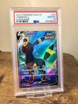 Umbreon V Full Art PSA 10 GEM MINT 151/132 Pokemon TCG Sword & Shield CS4a CS - Image 1