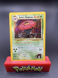 Erika's Vileplume #5/132, Gym Heroes Rare Holo, 2000 Vintage Pokemon TCG, LP - Image 1